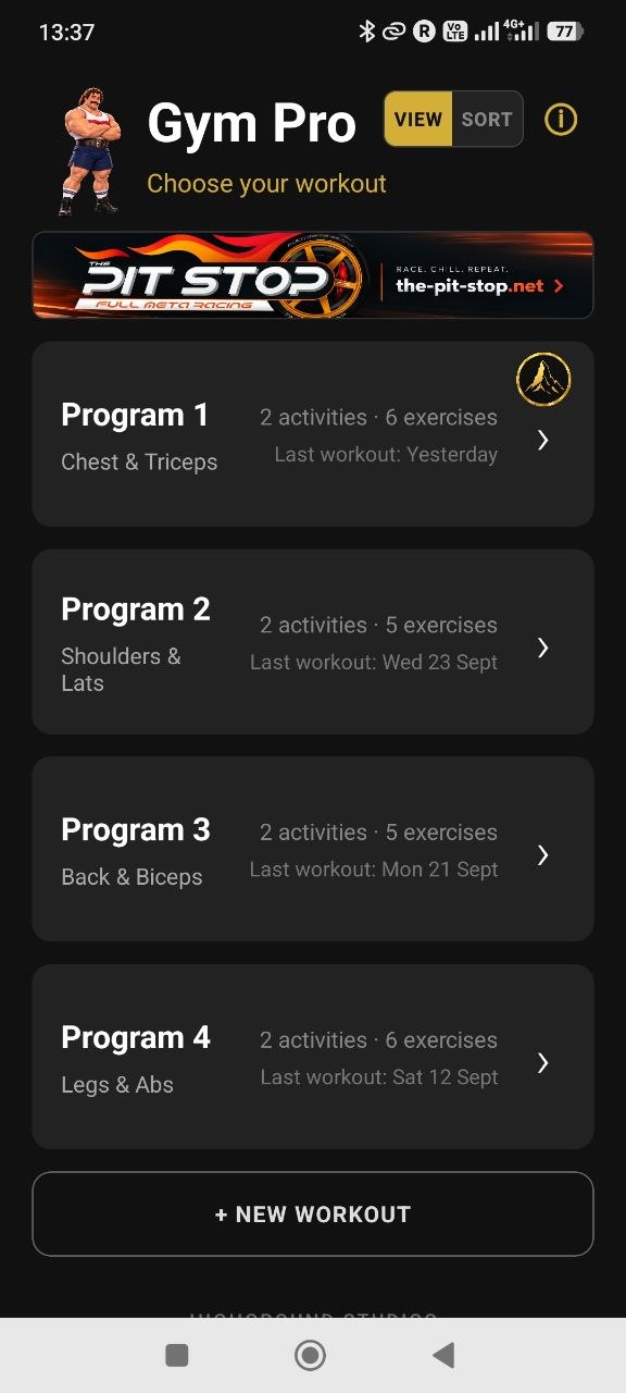 GymPro dashboard