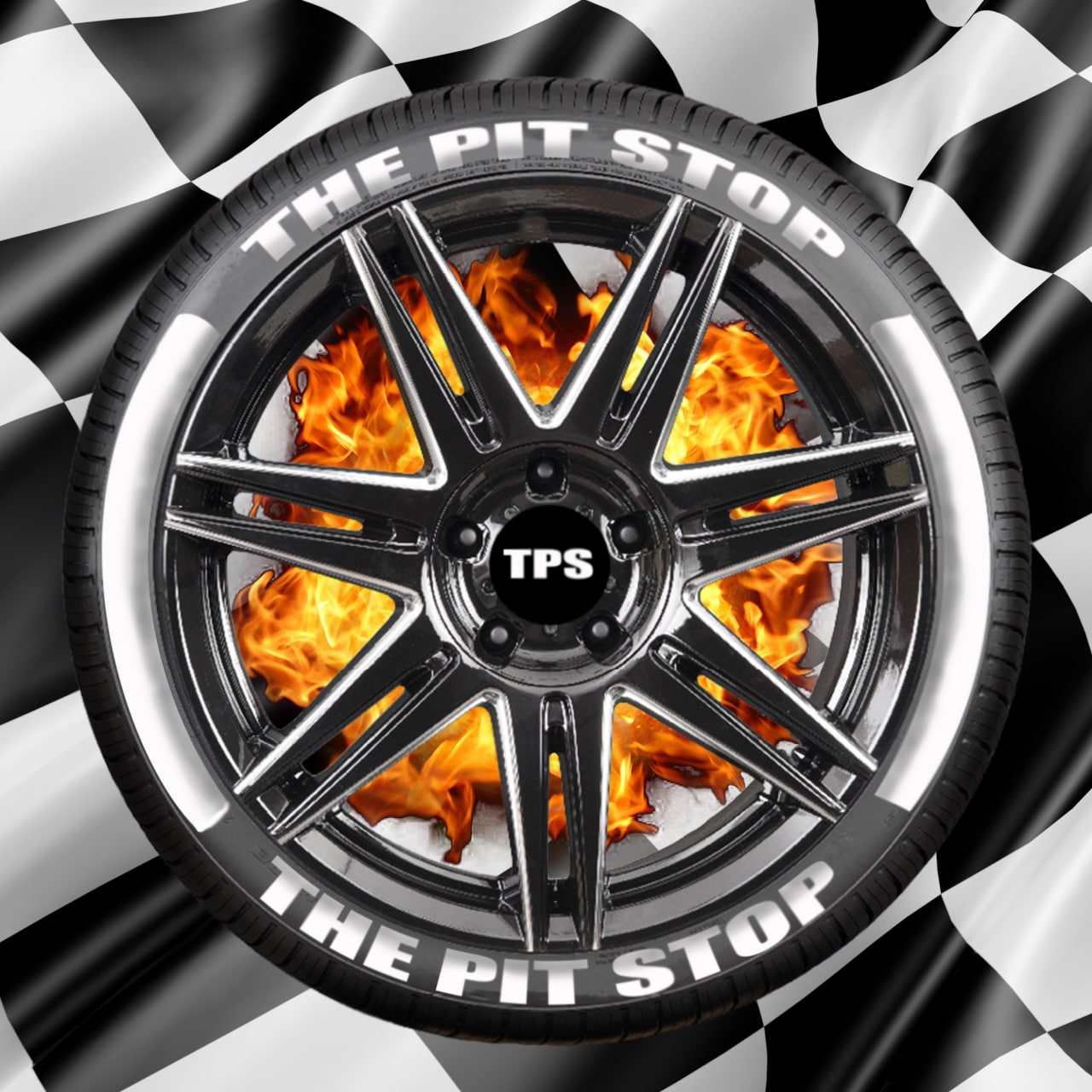 The Pit Stop alternative wheel logo